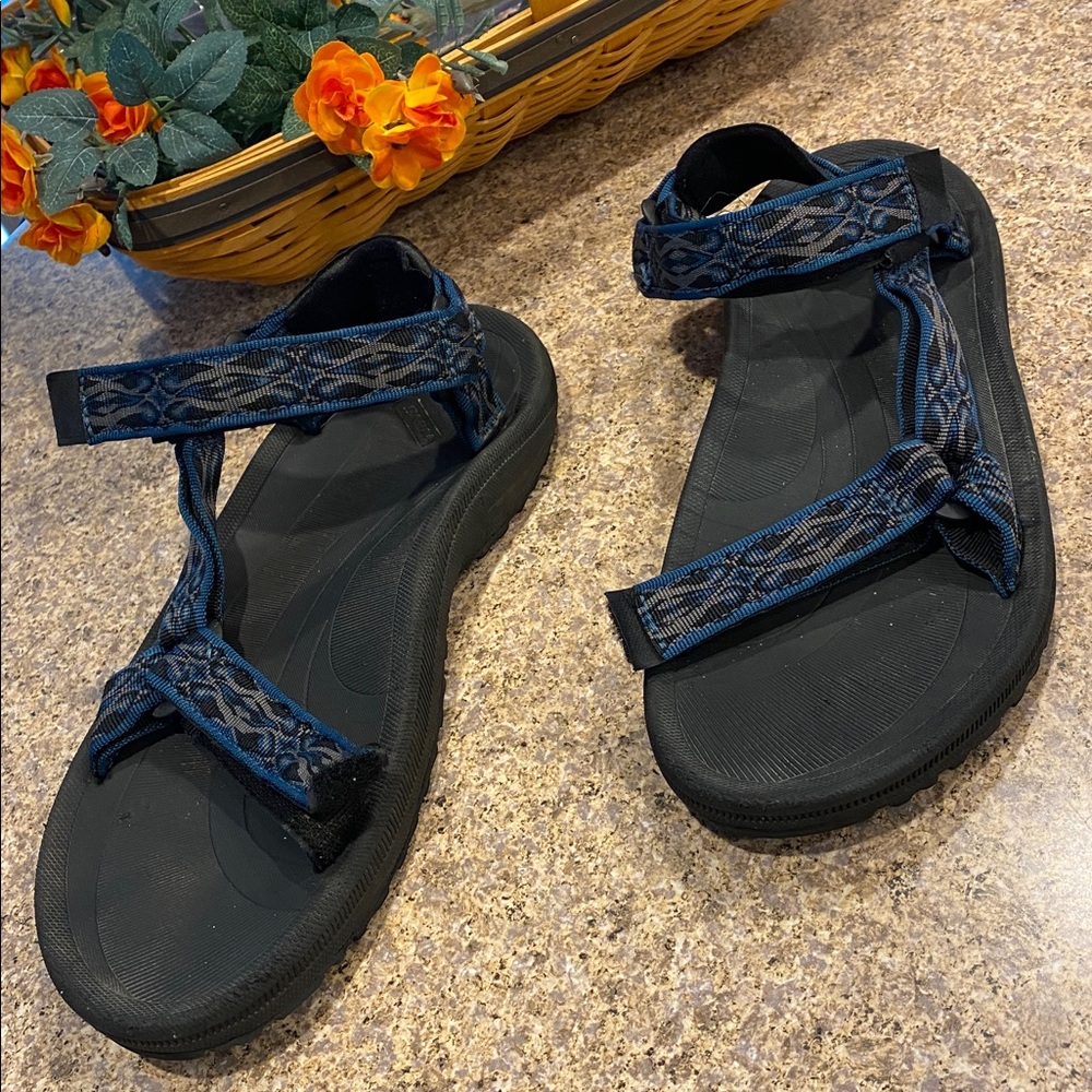 Teva 6584 Sandals Water Walking Hiking Blue Black Gray  US 11 USED Mens